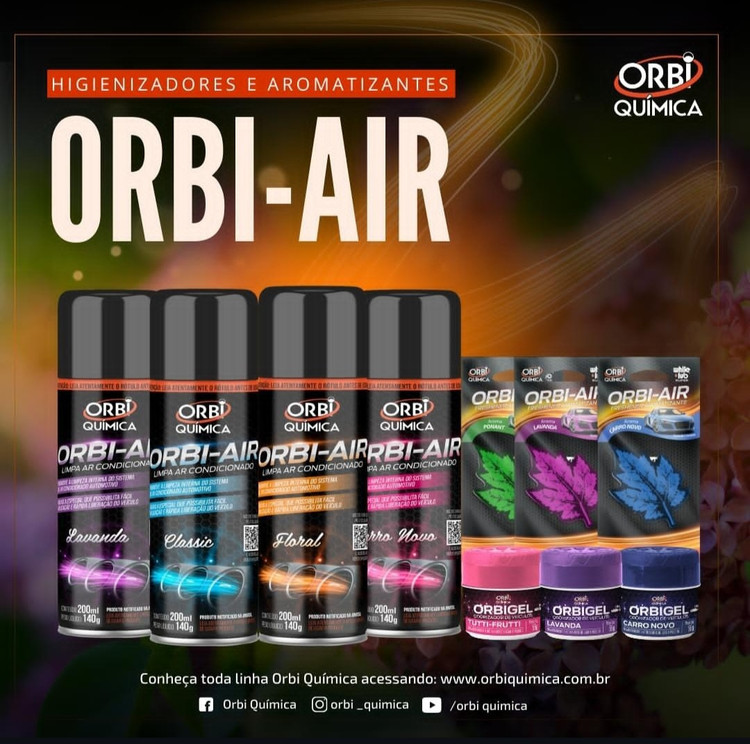 اسپری تهویه مطبوع خودرو اوربی برزیل مدل ORBI-AIR تنفس هوای سالم و دلپذیر