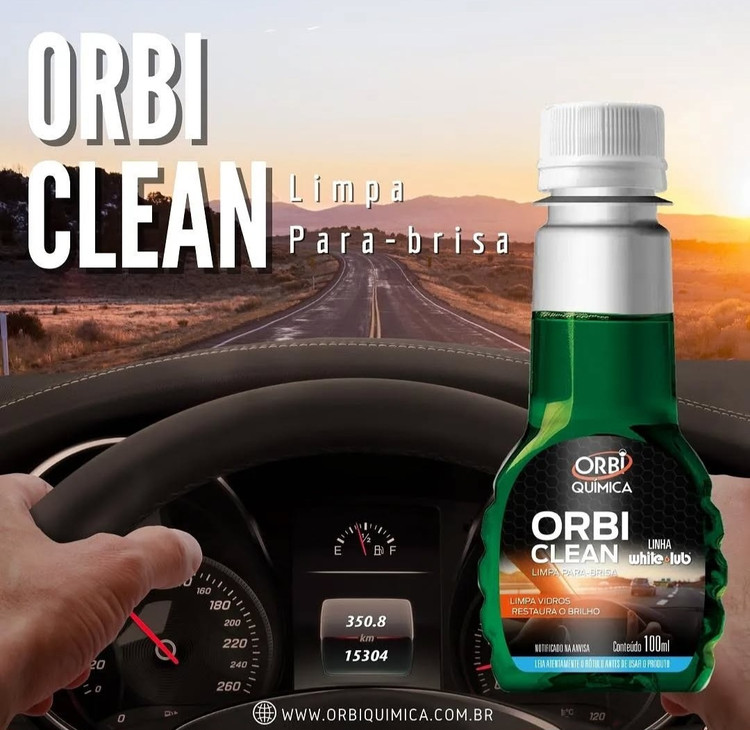 محلول شیشه شور اوربی برزیل مدل ORBI-CLEAN درخشندگی و پاکیزگی