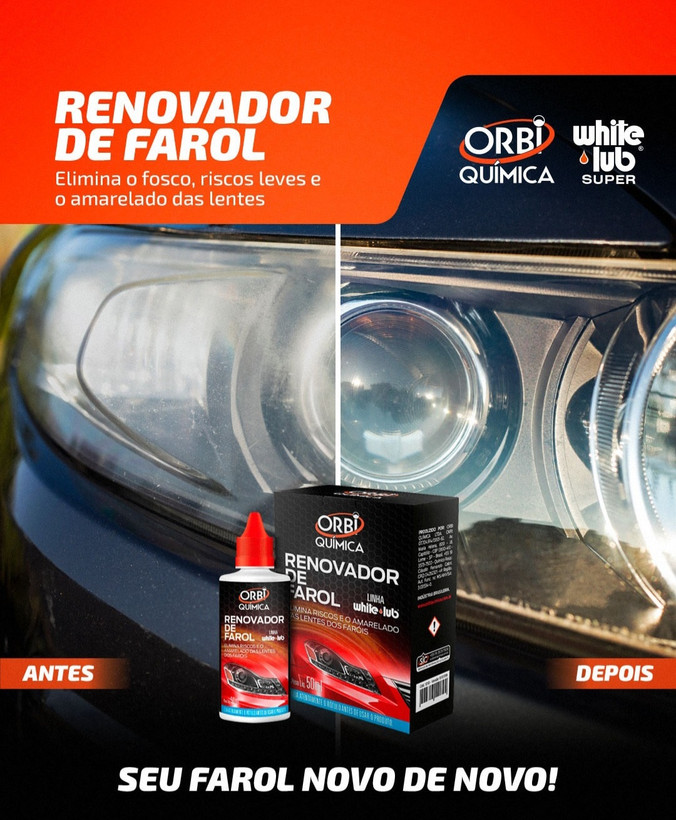 پولیش شفاف کننده چراغ خودرو اوربی برزیل مدل ORBI-SHINE نو چراغ